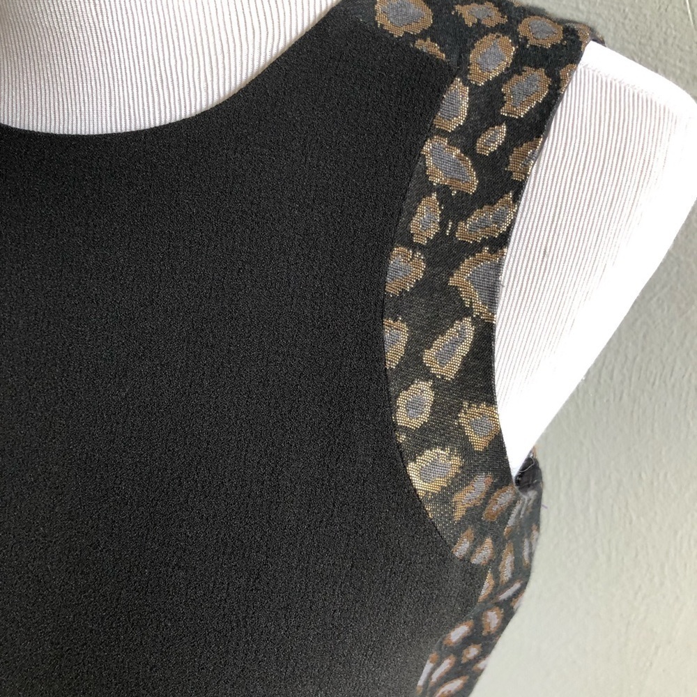 NWT Ann Taylor metallic leopard black sheath dress workwear - Picture 5 of 8